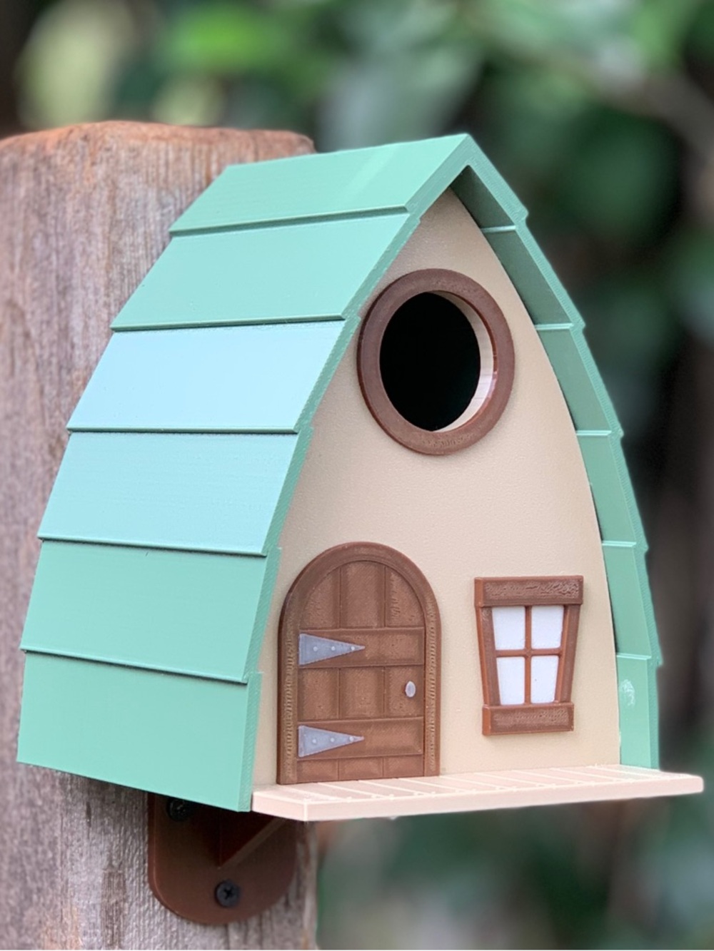 Decorative Olive Bird House / Whimsical Outdoor Shelter